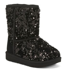 NEW Kids Ugg Classic Short Chunky Sequin Boots